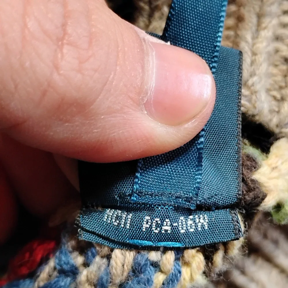 Vintage Polo Ralph Lauren Men Tan Cotton Fair Isle Snowflake Crew Neck Sweater M
